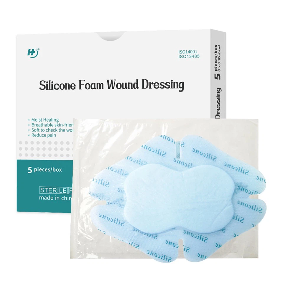 Silicone Foam Dressing With Adhesive Border