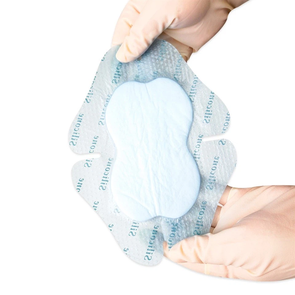 Silicone Foam Dressing With Adhesive Gentle Border Waterproof Wound Dressing Bandage