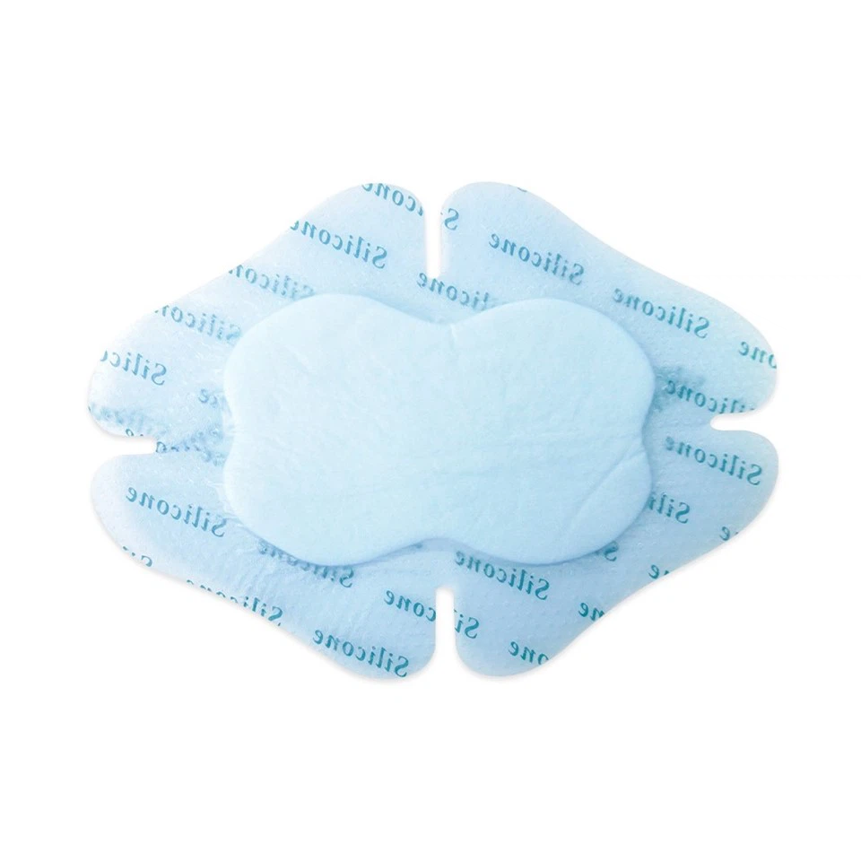 Silicone Foam Dressing With Adhesive Gentle Border Waterproof Wound Dressing Bandage