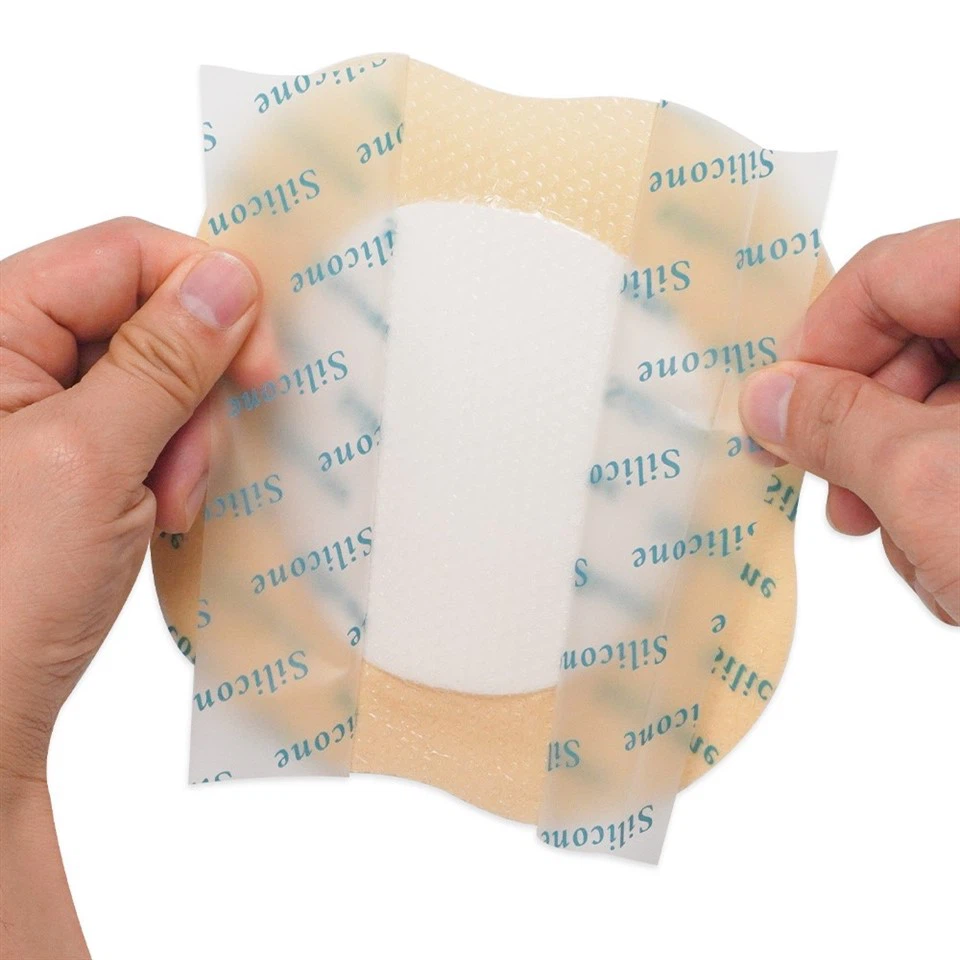 Silicone Foam Dressing With Border Adhesive Wound Dressing Bandage For Bed Sores Pressure Sores